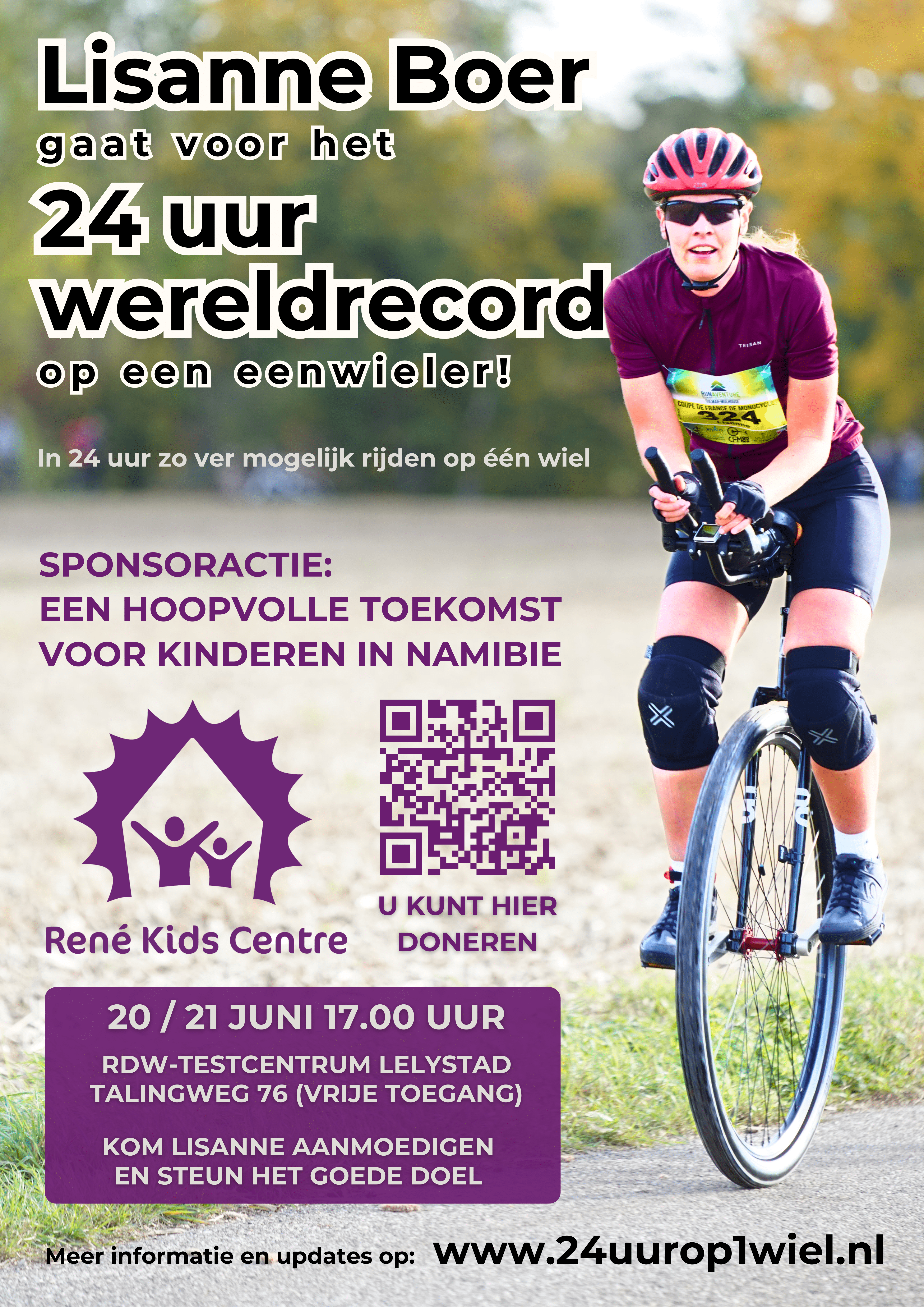 Poster 24 uur op 1 wiel